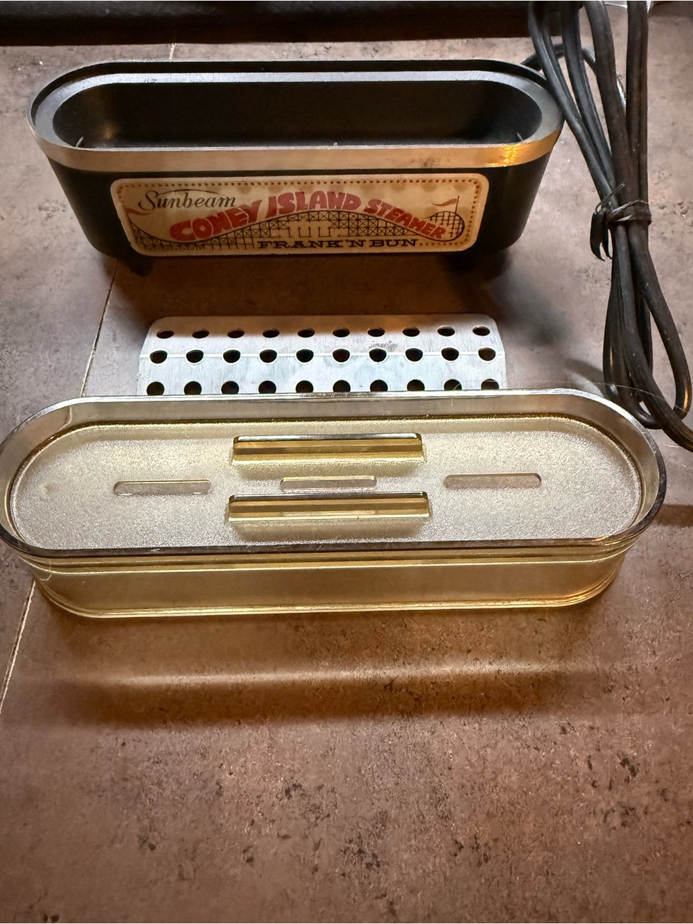 Sunbeam Coney Island Steamer Frank N Bun Vintage Hot Dog Cooker 19-29, Tested